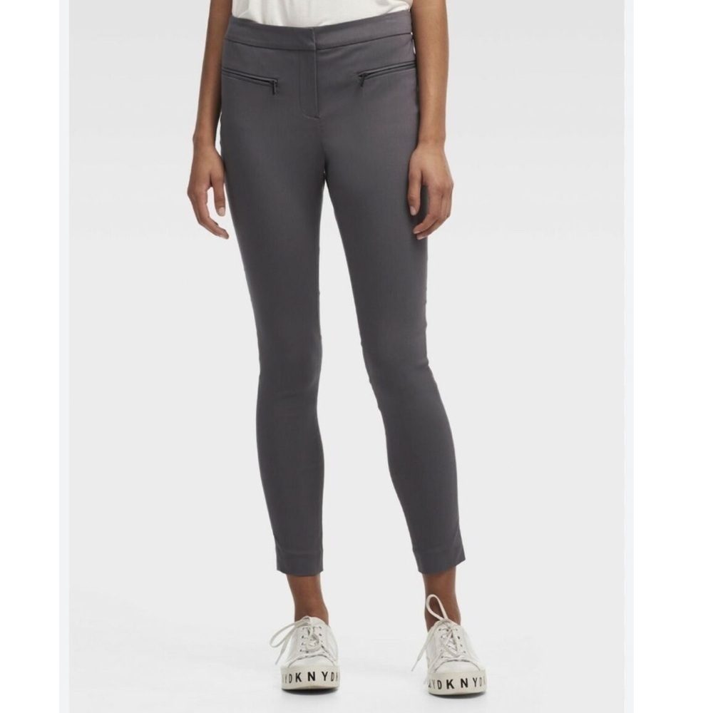 NWT DKNY Slim Stretch Mid Rise Skinny Fit Ankle Charcoal Pant